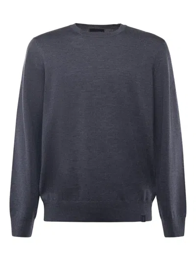 Fay Crew Neck Sweater In Blue