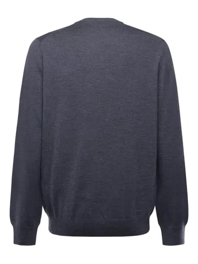 Fay Crew Neck Sweater In Blue