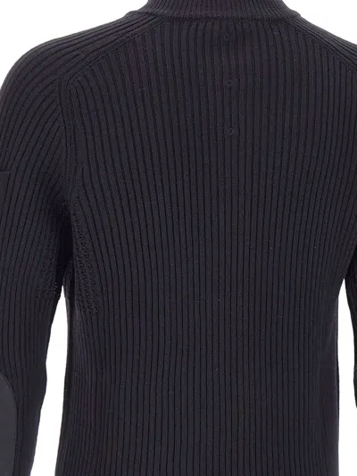 Premiata Ribbed-knit Zip-up Cardigan In Blue