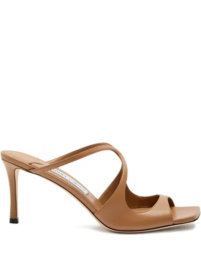 Jimmy Choo 75mm Anise Strappy Sandal In Brown