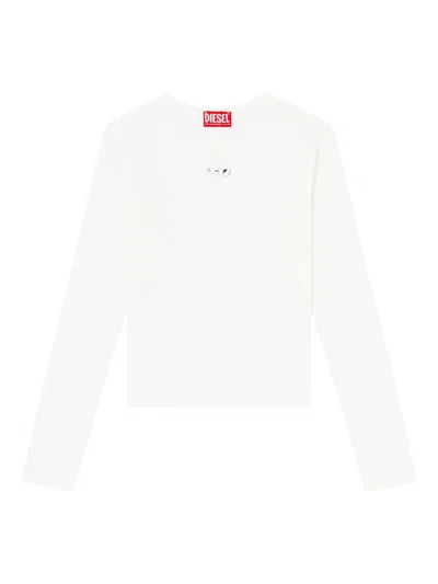 Diesel T-uncutieslong-od T-shirt In White