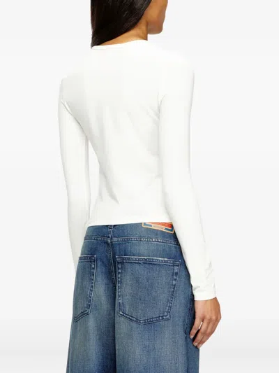 Diesel T-uncutieslong-od T-shirt In White