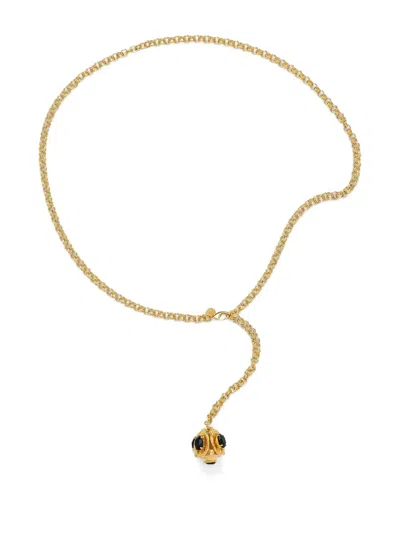 Luisa Spagnoli Dene Embellished Chain Belt In Gold