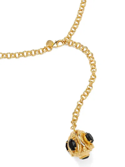 Luisa Spagnoli Dene Embellished Chain Belt In Gold