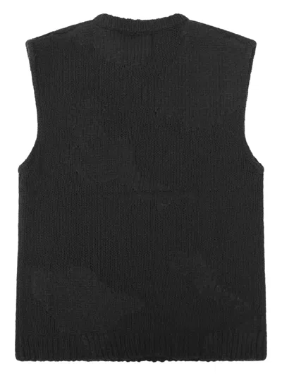 Heliot Emil Textured Crew-neck Vest In Black