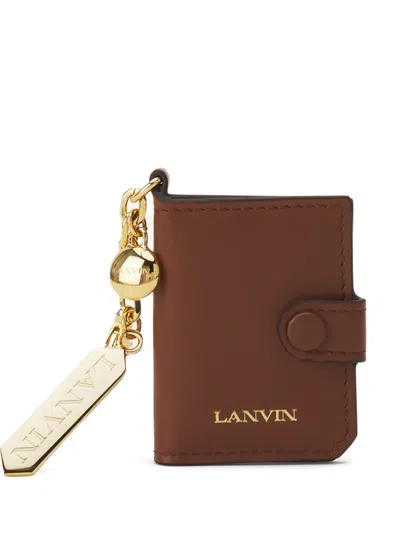 Lanvin Leather Keyring Cardholder In Brown