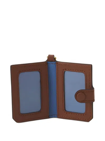 Lanvin Leather Keyring Cardholder In Brown