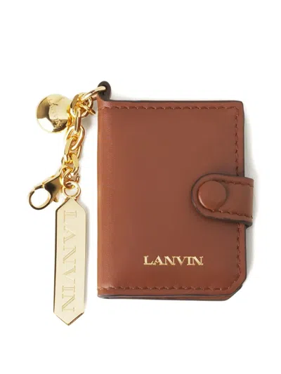 Lanvin Leather Keyring Cardholder In Brown