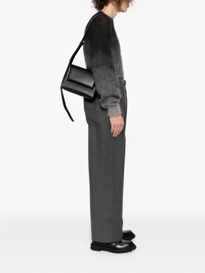 Jil Sander Envelope Shoulder Bag In Black