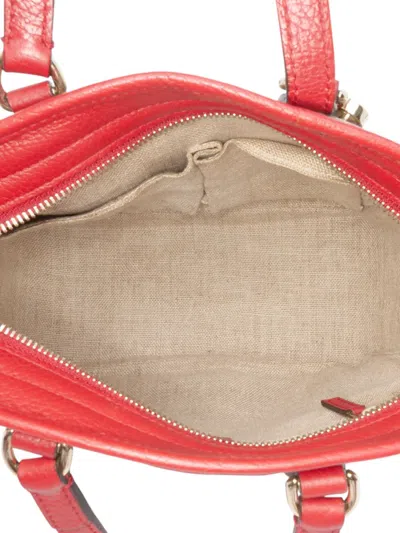 Pre-owned Gucci 2016-2025 Small Gg Canvas Bree Satchel In Brown