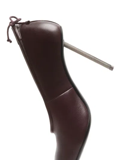 Acne Studios 100mm Pointed-toe Leather Pumps In Brown
