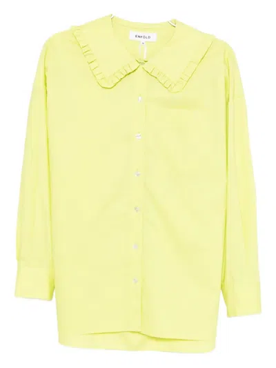 Enföld Ruffled-collar Shirt In Yellow