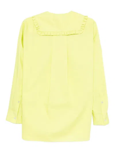 Enföld Ruffled-collar Shirt In Yellow