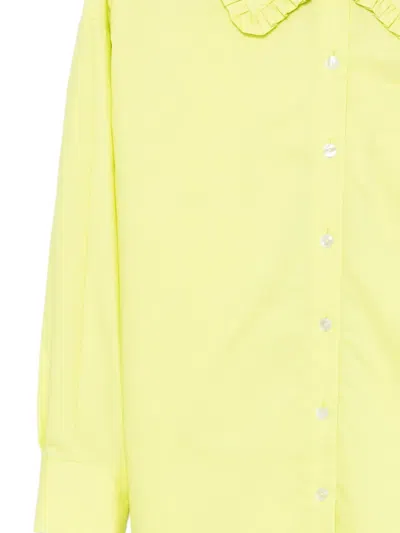 Enföld Ruffled-collar Shirt In Yellow