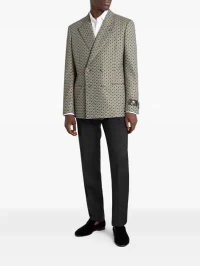 Etro Double-breasted Blazer In Multi