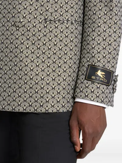 Etro Double-breasted Blazer In Multi