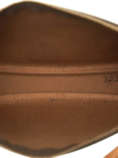 Pre-owned Louis Vuitton 2002 Monogram Pochette Accessoires Shoulder Bag In Brown