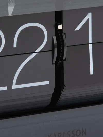 Karlsson Boxed-flip Clock In Black