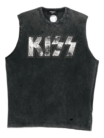 Dsquared2 X Kiss Studded Tank Top In Black