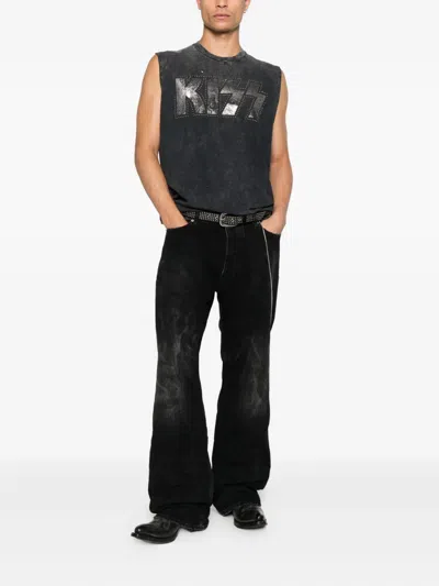 Dsquared2 X Kiss Studded Tank Top In Black