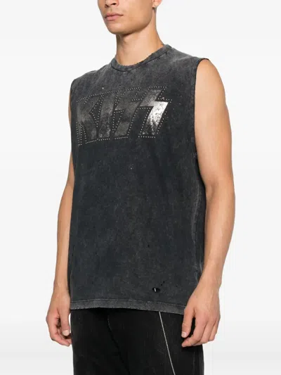 Dsquared2 X Kiss Studded Tank Top In Black
