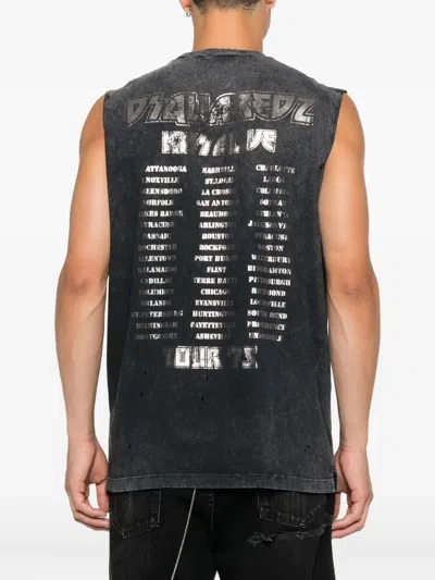 Dsquared2 X Kiss Studded Tank Top In Black