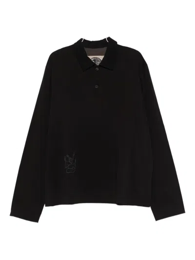 Ziggy Chen Cotton Polo Shirt In Black