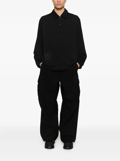 Ziggy Chen Cotton Polo Shirt In Black