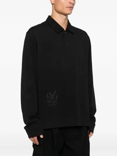 Ziggy Chen Cotton Polo Shirt In Black