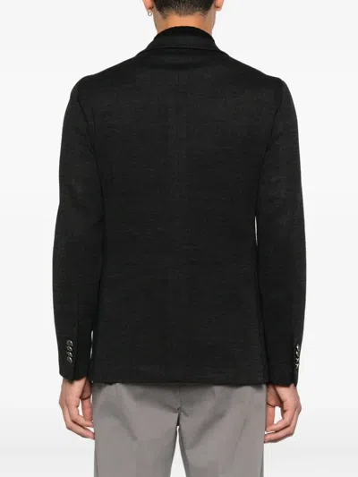 Tagliatore Single-breasted Blazer In Black