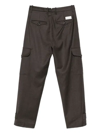 Nine In The Morning Pleated Trousers In Brown