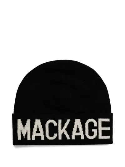 Mackage Kiko Logo Beanie Hat In Black
