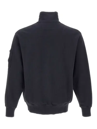 C.p. Company Half-zip Pocket-sleeve Sweatshirt In Black