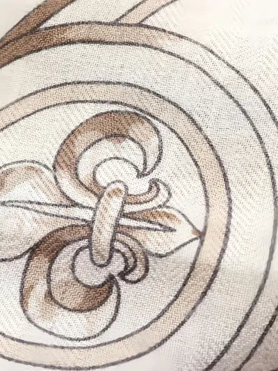 Pre-owned Hermes 2010s Cavalcadour Scarf In Gray