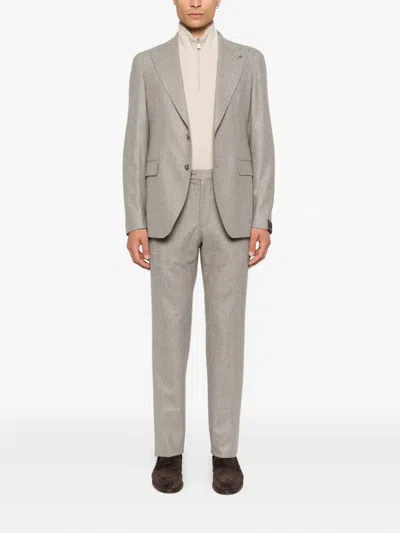 Tagliatore Single-breasted Suit In Gray