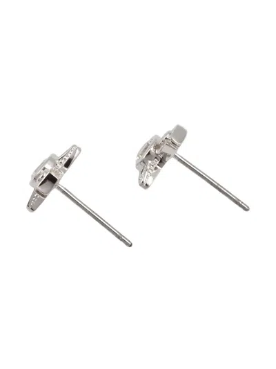Pre-owned Vivienne Westwood 2020s Orb Stud Earrings In Silver