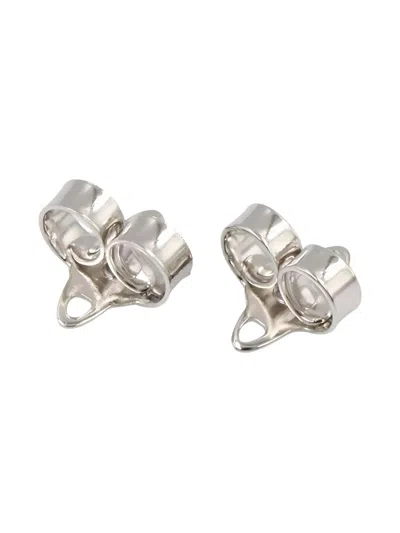 Pre-owned Vivienne Westwood 2020s Orb Stud Earrings In Silver