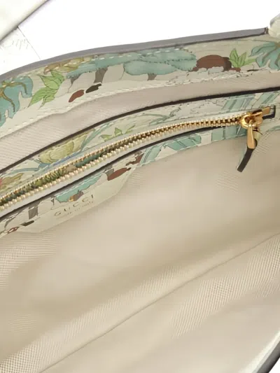 Pre-owned Gucci 2010s Small Tiger Jackie 1961 Tote Bag In Neutral