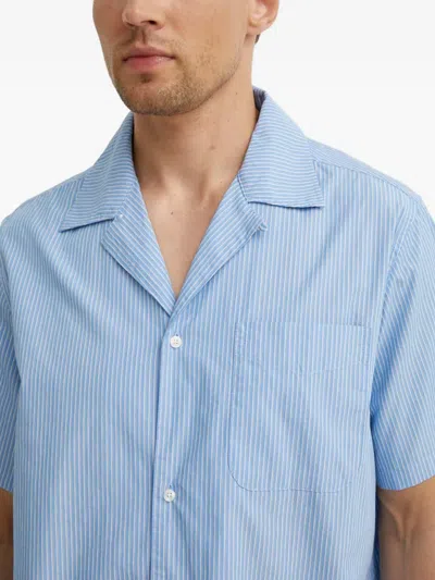 Les Deux Striped-pattern Shirt In Blue