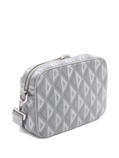 Pre-owned Dior 2010s Hit The Road Diamond-pattern Mini Bag In Gray