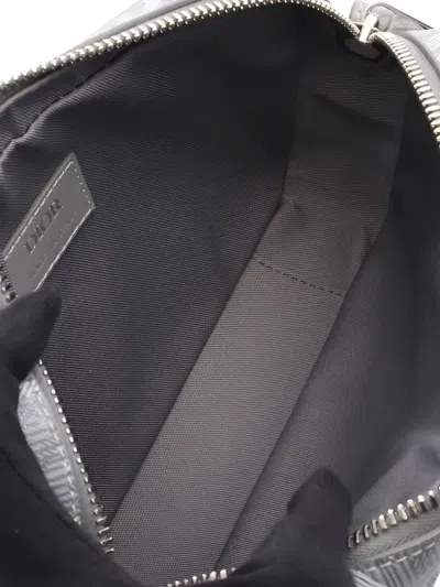 Pre-owned Dior 2010s Hit The Road Diamond-pattern Mini Bag In Gray