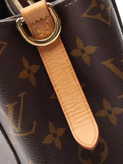 Pre-owned Louis Vuitton 2020 Montaigne Bb Monogram Tote Bag In Brown