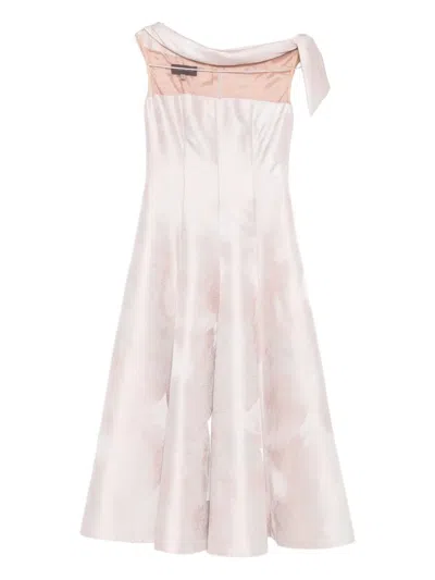 Talbot Runhof Off-shoulder Dress In Pink