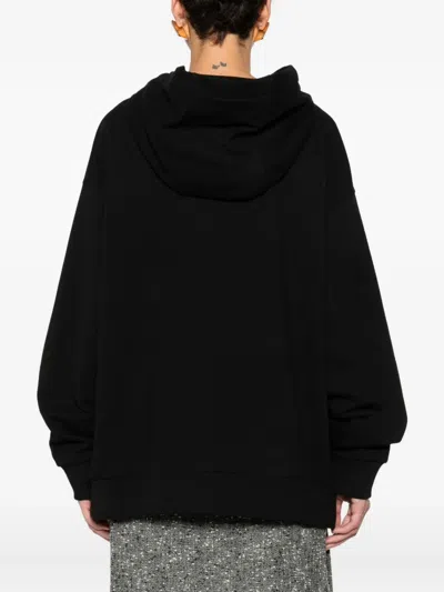 Fendi Women Oversize Cotton Sweatshirt In Black