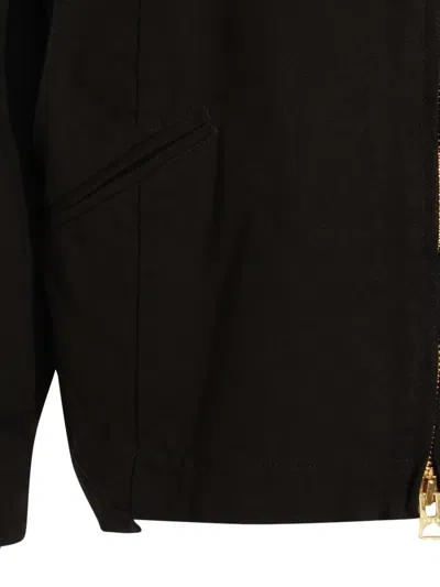 Carhartt Zip-up Logo-patch Jacket In Brown