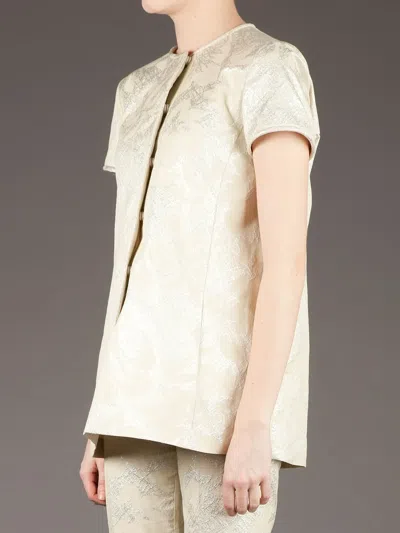 Galitzine Metallic Jacquard Trouser Set In Neutral