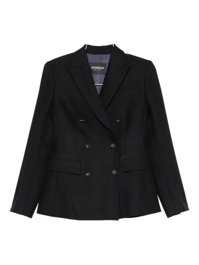 Dondup Double-breasted Blazer In Blue