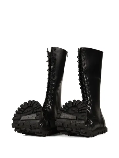 Rombaut Lace-up Lug-sole Boots In Black