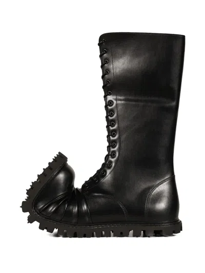 Rombaut Lace-up Lug-sole Boots In Black