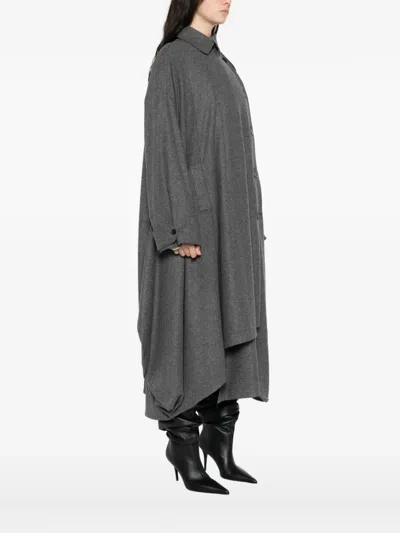 The Nina Studio Asymmetric Coat In Gray